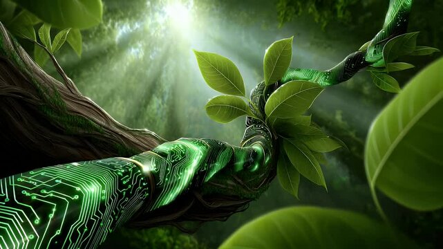 Nature technology green image