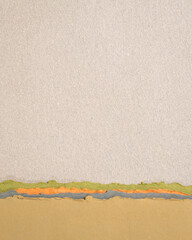 abstract paper landscape in pastel earth tones - collection of handmade textured art papers