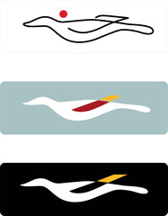 BIRD IN STYLIZED LINE AND SHAPE - PRODUCT LOGO OR BRAND