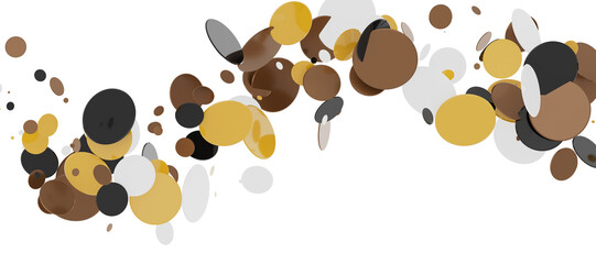 Multicolor confetti abstract background with a lot of falling pieces, isolated on a white background.