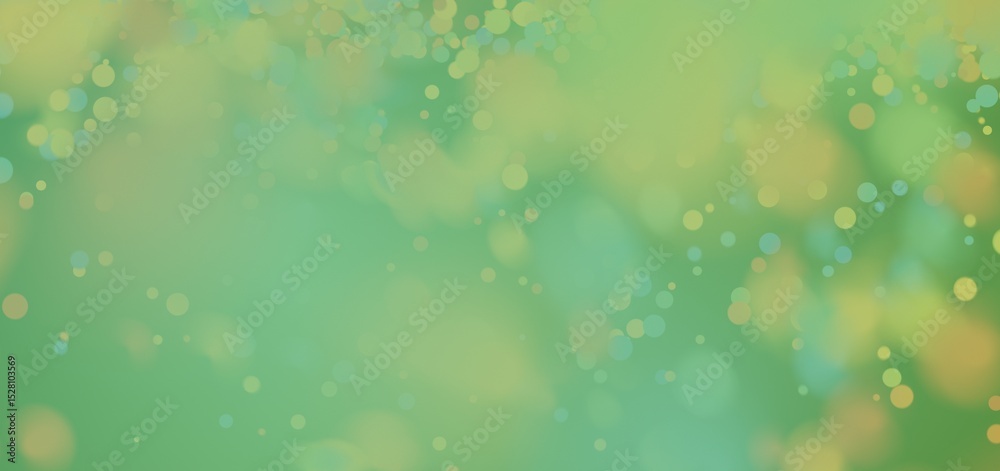 Poster soft green bokeh background with blurred circles. perfect for websites, presentations, and more.