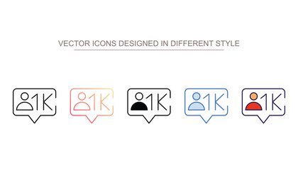 Followers icon design with white background stock illustration