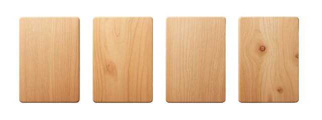 Naklejka premium A set of four wooden boards