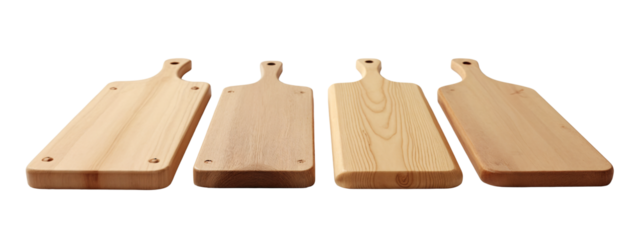 A set of three wooden cutting boards