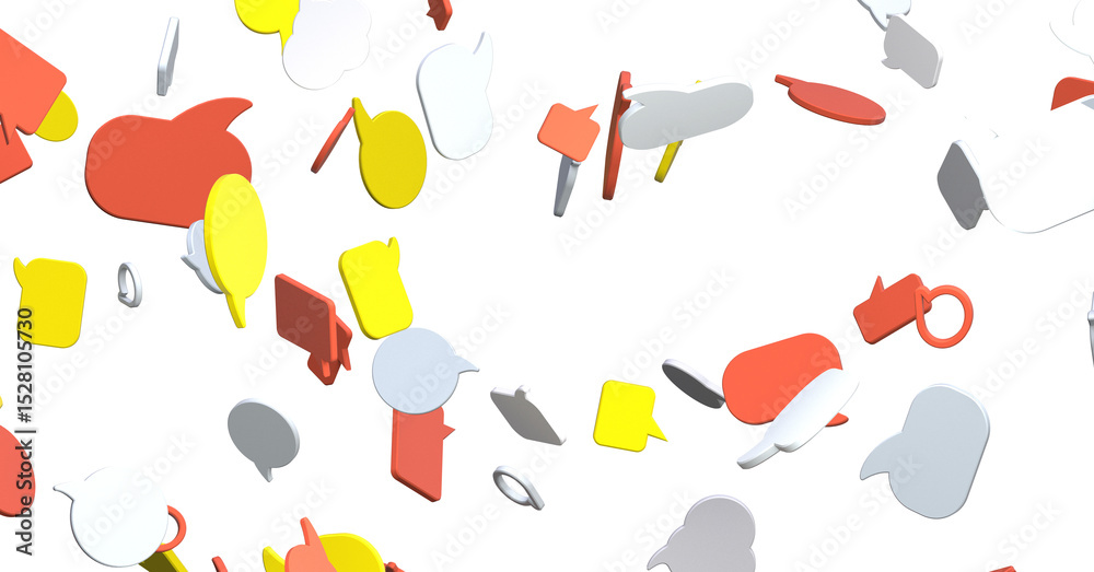 Poster touching 3d rendering flying email icon with his fin