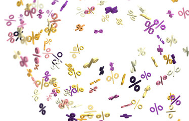 Blurred sale background. 3d