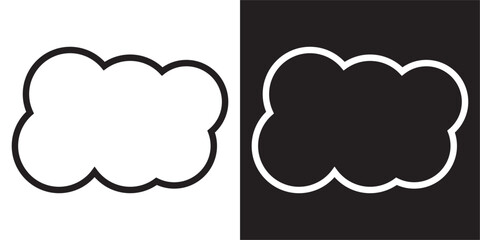 Cloud icon. Cloud weather sign collection. Vector illustration. EPS 10/AI