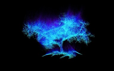 particle bonsai: time evaporation [fractal rotation] still i