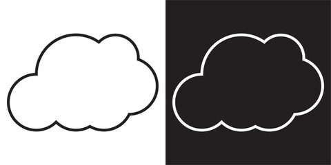 Cloud icon. Cloud weather sign collection. Vector illustration. EPS 10/AI