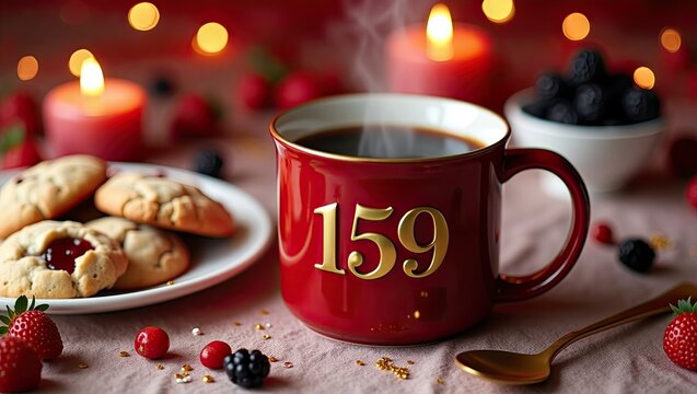 cup of coffee and cookies