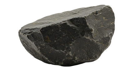 Isolated Dark Green Rock Stone Geological