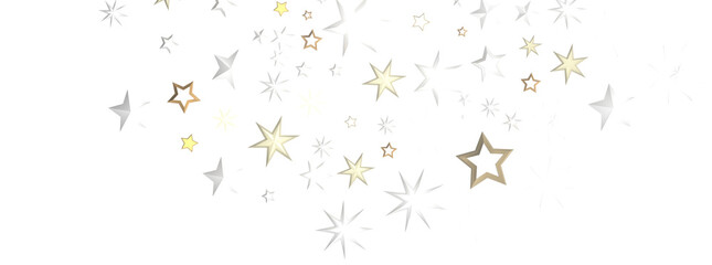 Starlit Christmas Plummet: Spectacular 3D Illustration Showcasing Descending Holiday Star Clusters