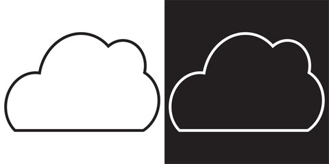 Cloud icon. Cloud weather sign collection. Vector illustration. EPS 10/AI