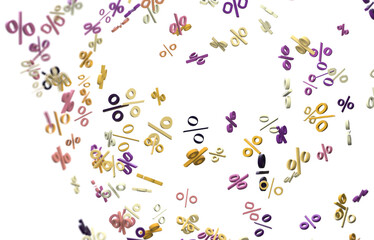 Blurred sale background. 3d