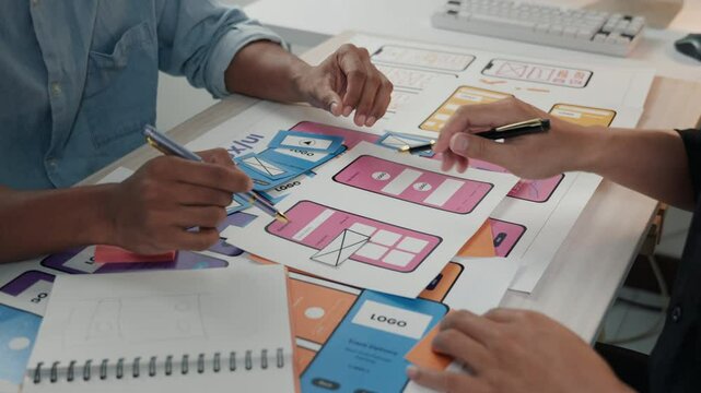 Teamwork Programers meeting for discussion data analysis for UX and UI programming for preparing for Generative AI Technology