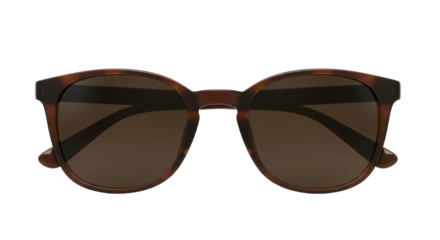 Isolated Tortoiseshell Pattern Sunglasses with Brown Lenses