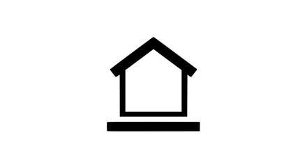 A house with a roof and a door