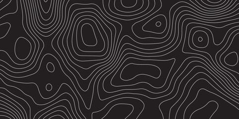 
Abstract modern topography wavy contour map line and vintace tarrain patch texture grid line wallpaper map white  or black background.
