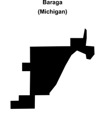 Baraga (Michigan) blank outline map