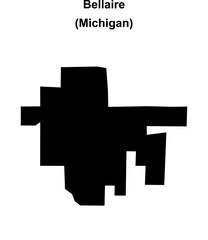 Fototapeta premium Bellaire (Michigan) blank outline map