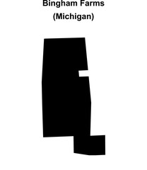 Bingham Farms (Michigan) blank outline map