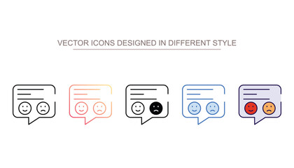 Add Feedback icon design with white background stock illustration