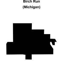 Birch Run (Michigan) blank outline map