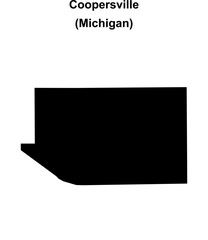 Coopersville (Michigan) blank outline map