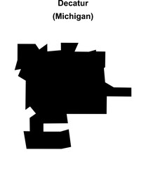 Decatur (Michigan) blank outline map
