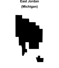 Fototapeta premium East Jordan (Michigan) blank outline map