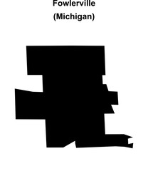 Fowlerville (Michigan) blank outline map