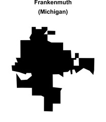 Frankenmuth (Michigan) blank outline map