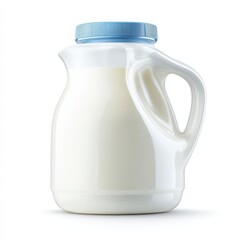 Fresh Milk in a Plastic Jug with a Blue Lid Perfect for Your Dairy Product Packaging Design