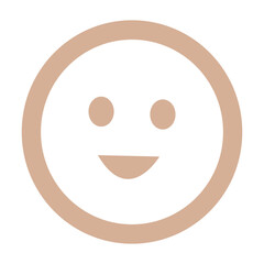 Fototapeta premium Smile simple icon Happy smiley concept illustration in vector flat style