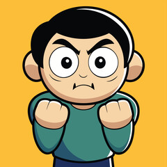 A person with their hands balled into fists, implying suppressed anger or intense determination.