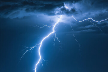 Fototapeta premium Storm Clouds Illuminated by Lightning