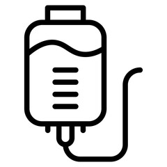 Obraz premium Blood bag icon in vector illustration