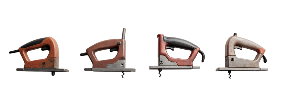 A row of four different types of jigsaw