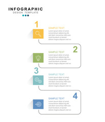 modern Infographic 4 options design elements for your business data. Vector Illustration