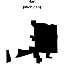 Hart (Michigan) blank outline map