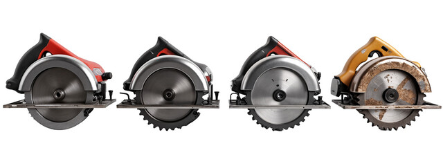 A set of four circular cutters