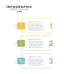  Infographic 3 options design elements for your business data. Vector Illustration