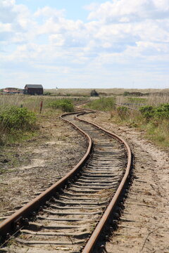 Railroad tracks of the horsecar on Spiekeroog