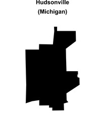 Hudsonville (Michigan) blank outline map