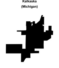 Kalkaska (Michigan) blank outline map
