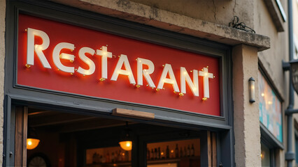 Obraz premium Cozy Restaurant Interior: A Perfect Dining Experience