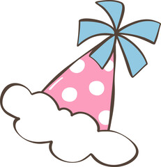 Happy birthday animal cute Flamingo Illustration