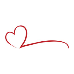 The symbol of a red stylized hearts