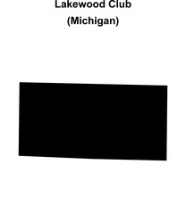 Obraz premium Lakewood Club (Michigan) blank outline map