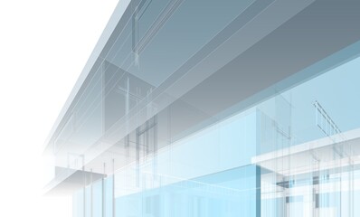 Obraz premium House building sketch architectural 3d rendering